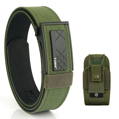 VATLY Multifunktions Tactical Gürtel Herren Nylon Rigid Automatik-Schnalle
