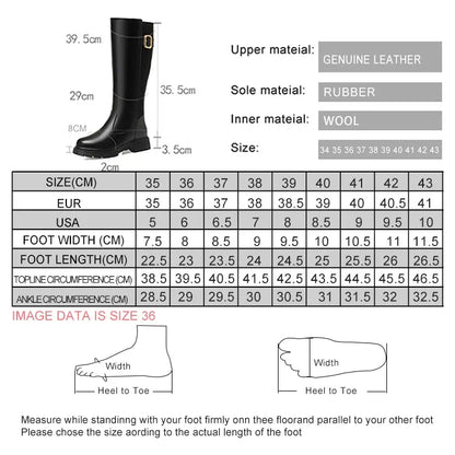 AIYUQI Women Long Boots Genuine Leather 2024 New Large Size Non-slip Rome Women's Winter Boots Warm Wool High Boots Women