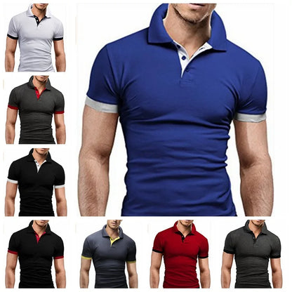 Klassisches Herren-Poloshirt mit amerikanischem Revers, Knopfleiste und langen Ärmeln – ideal für den Herbst