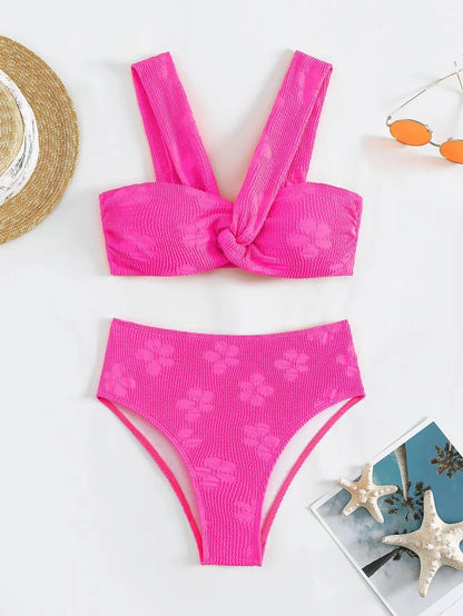 Blumiger Damen-Bikini mit brasilianischem Schnitt – ideal für Strand und Pool