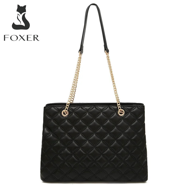 Damen Schultertasche mit gestepptem Design