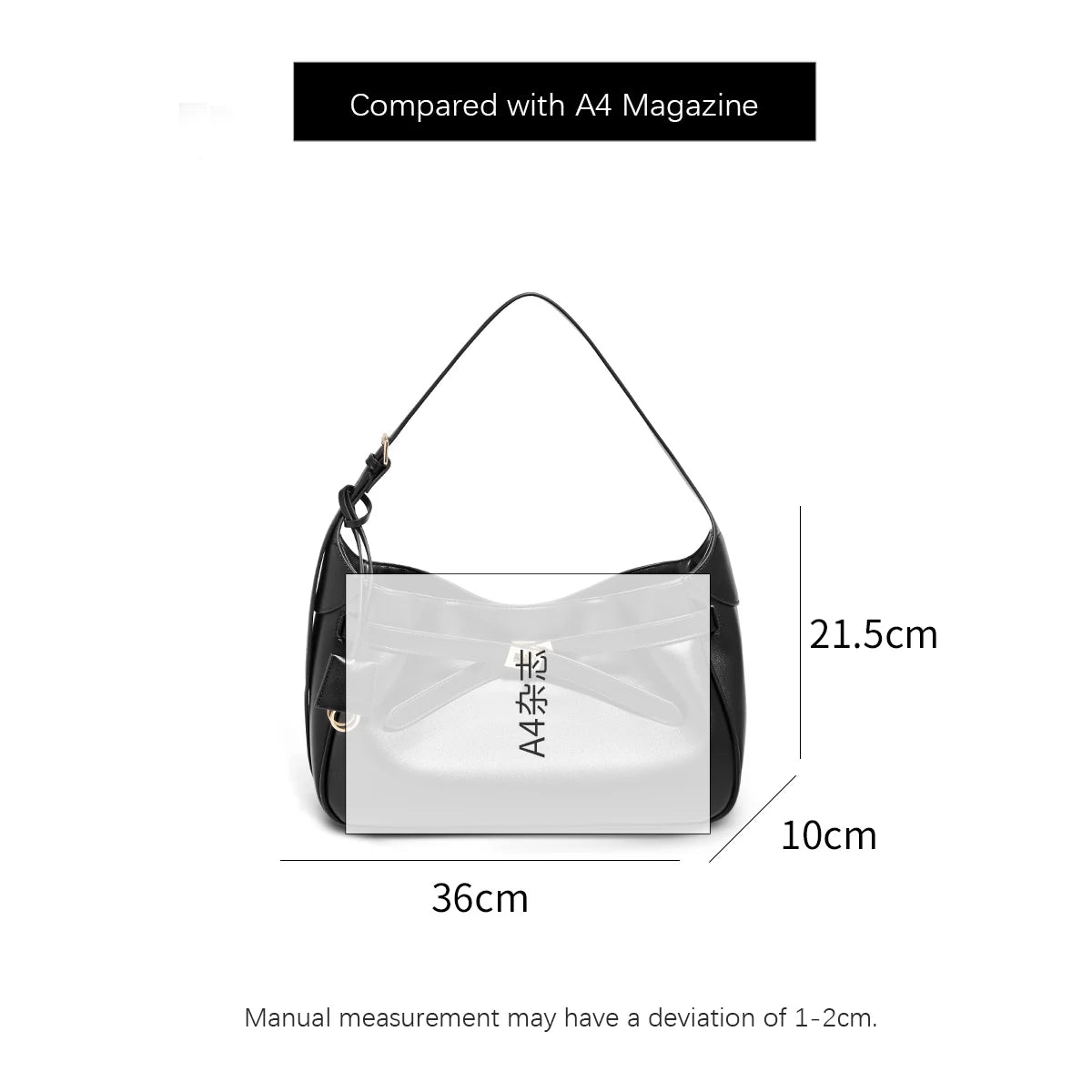 Damen Schultertasche aus Kunstleder mit großer Kapazität