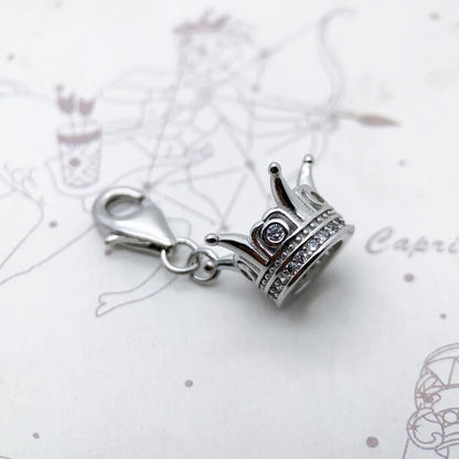 Damen-Charm-Anhaenger Krone Vintage aus Sterlingsilber