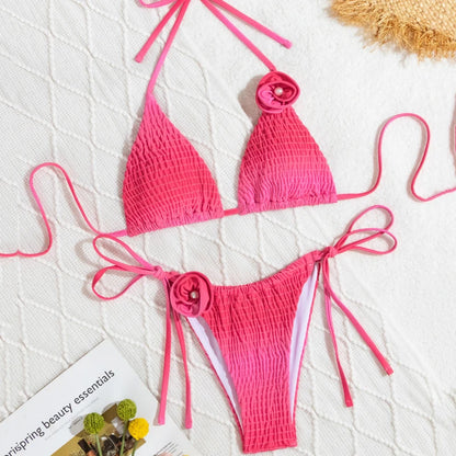 Sexy Bikini-Set mit Push-up-Effekt und brasilianischem Schnitt – ideal für Strand und Pool