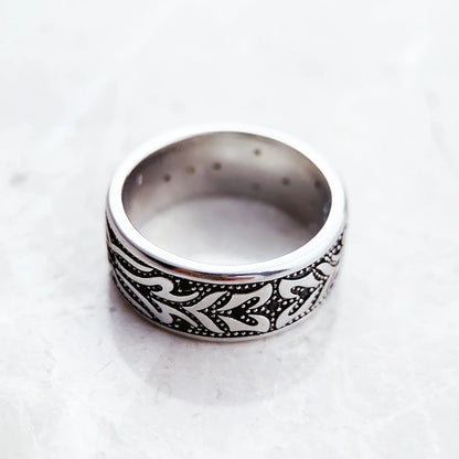 Damen-Ring Tigermuster schwarz rebellisch aus Sterlingsilber