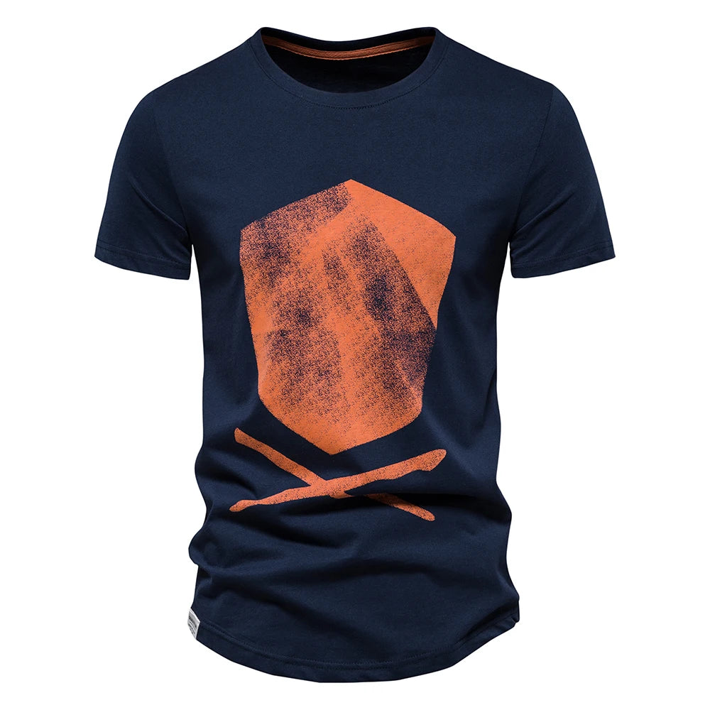 Herren T-Shirt aus Baumwolle mit Print im lässigen Streetwear-Stil