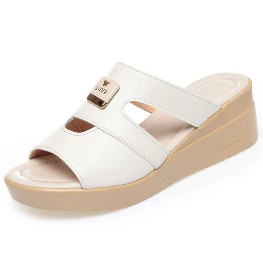 AIYUQI Damen-Hausschuhe, Plattform, 2025, neue Fischmaul-Sommer-Hausschuhe für Damen, große Größe, rutschfeste Damenschuhe