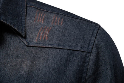 Herren Langarm Hemd aus elastischer Baumwolle im Casual Stil für Designer Kleidung