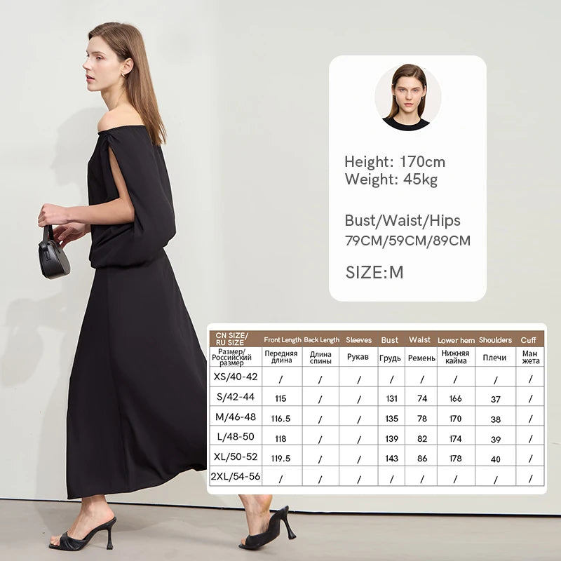 Stilvolles Damen Chiffon Kleid Asymmetrisch Falten Elegant