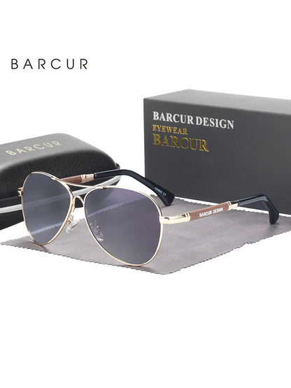 Sonnenbrille oval Edelstahl minimalistisch UV400 polarisiert Luxe Herren