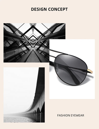 Damen-Sonnenbrille oval Edelstahl Pilot Farbverlauf polarisiert Spiegel