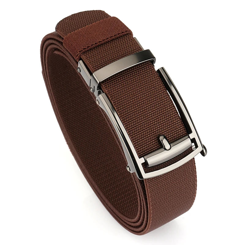 VATLY Elastik-Gürtel Herren Gunmetal Automatik-Schnalle Nylon Einheitsgröße