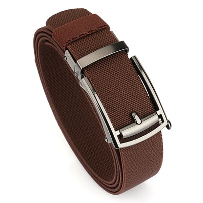 VATLY Elastik-Gürtel Herren Gunmetal Automatik-Schnalle Nylon Einheitsgröße