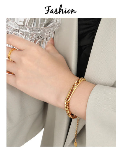 Unisex-Armband Panzerkette aus Edelstahl