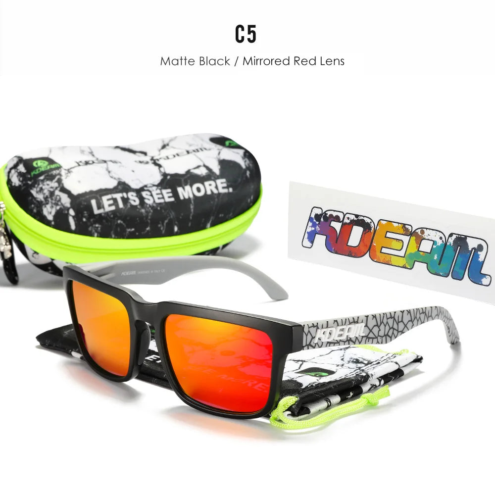 Sonnenbrille quadratisch polarisiert lässig Outdoor Unisex Pärchen neues Paket