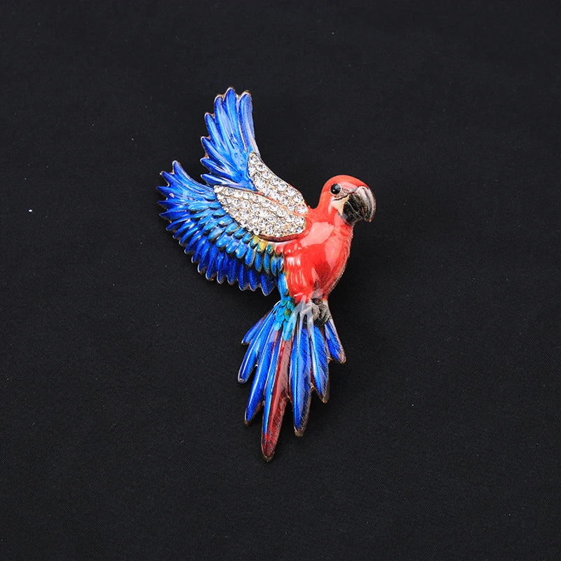 Brosche Tier Fantasy Emaille Strass Fuchs Einhorn Pferd Vogel gemischt