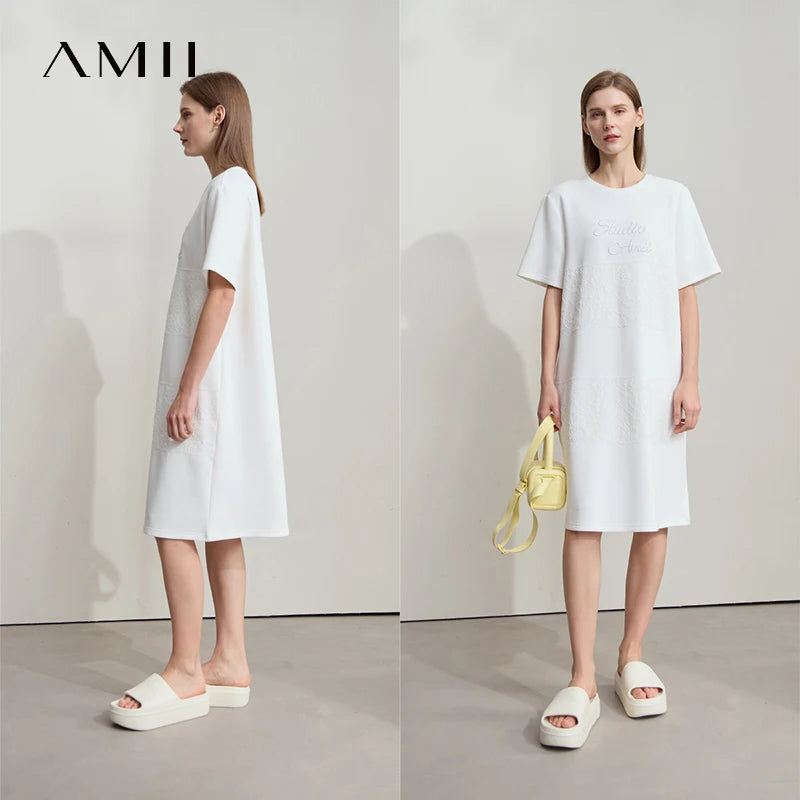 Elegantes Sommerkleid Damen Mit Lockerem Fall Für Den Tag