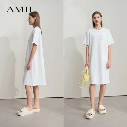 Elegantes Sommerkleid Damen Mit Lockerem Fall Für Den Tag