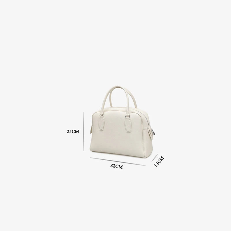 Kalbsleder Top-Handle Handtasche | Minimalistisch
