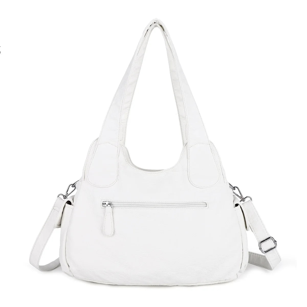 Damen-Hobo-Tasche Aus Weichem Leder Mit Abnehmbarem Schulterriemen Für Alltag Und Reisen