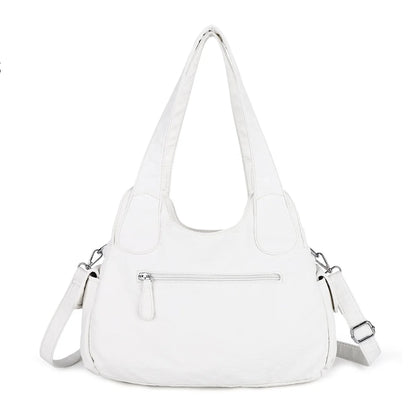 Damen-Hobo-Tasche Aus Weichem Leder Mit Abnehmbarem Schulterriemen Für Alltag Und Reisen