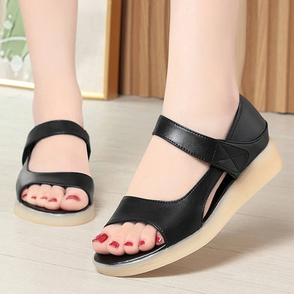 AIYUQI Damen-Sandalen, flach, 2025, neue rutschfeste römische Sandalen, weiblich, Sommer, große Mutter-Schuhe
