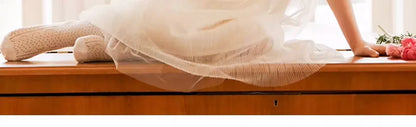 Beiges Sommerkleid für Mädchen im französischen Prinzessinnenstil mit kurzen Ärmeln – ideal für Geburtstagsfeiern und Hochzeiten, geeignet für Kinder von 110 cm bis 170 cm