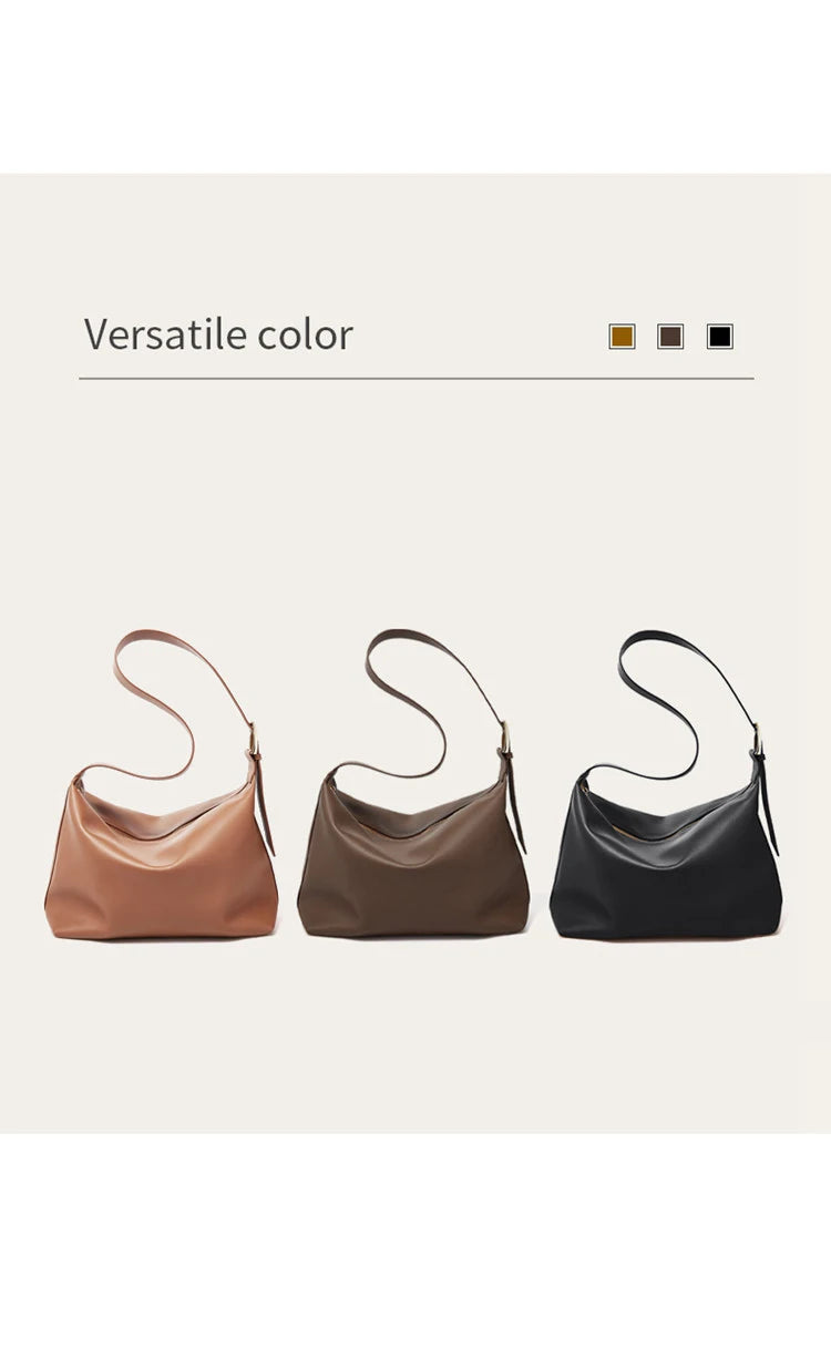Damen Tote Tasche aus Split-Leder mit großem Fassungsvermögen Crossbody