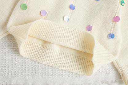 Mädchen Pullover mit bunten Pailletten für Kinder im Alter von 1-5 Jahren