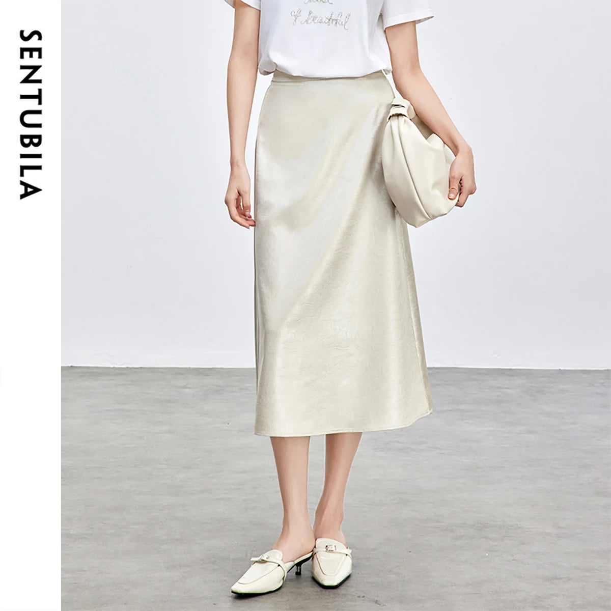 Damen A-Linie Rock mit elastischer Taille für Büro und Business-Tragen