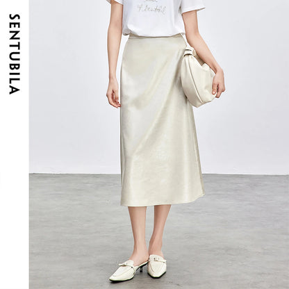 Damen A-Linie Rock mit elastischer Taille für Büro und Business-Tragen