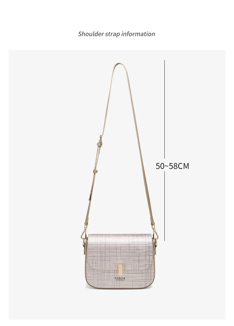Damen-Schultertasche aus Split-Leder mit Luxus-Design Sattel-Tasche für Alltag und Freizeit