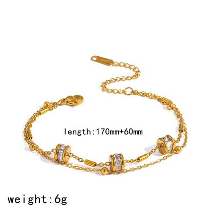 Damen-Kettenarmband Multi-Style mit Zirkonia