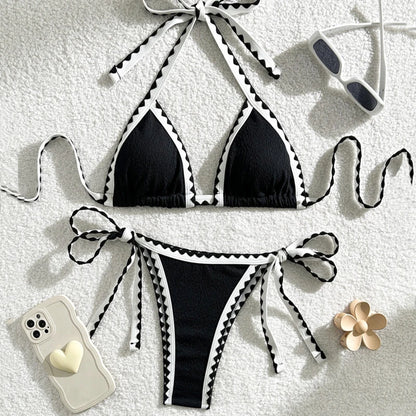 Verführerisches Damen-Bikini-Set in Unifarben – ideal für Strand und Pool