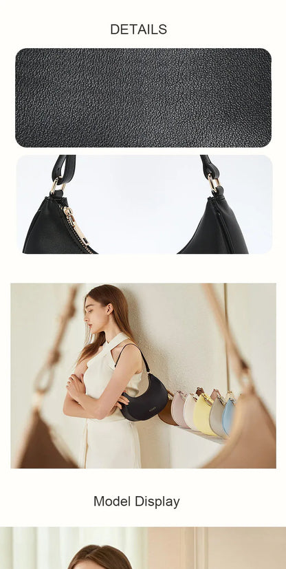 Damen Schultertasche Aus Soft PU Leder Mit Großem Fassungsvermögen