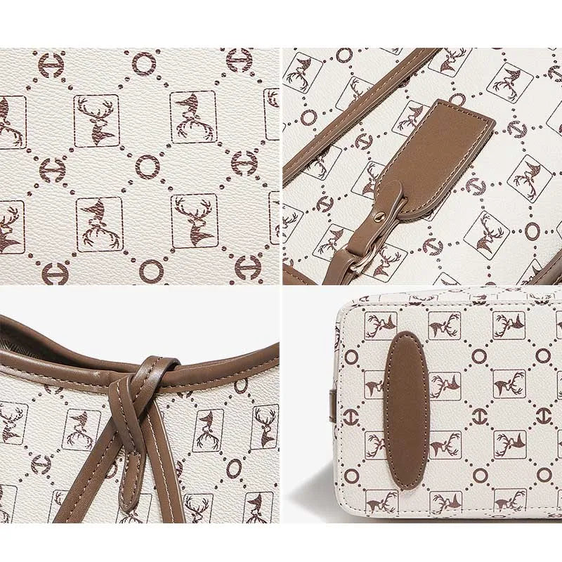 Damen-Schultertasche Alltagstauglich Im Casual-Stil Mit Dezentem Letter-Dekor Und Vielseitig Einsetzbar