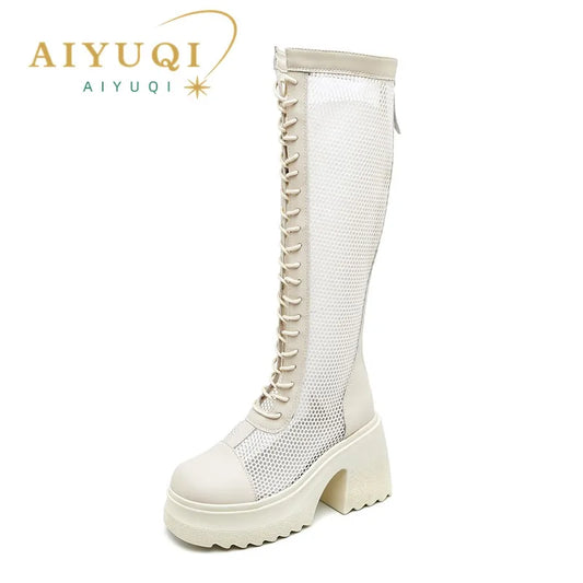 Damen Hochhackige Plattform Stiefel im Sommer im Römischen Stil