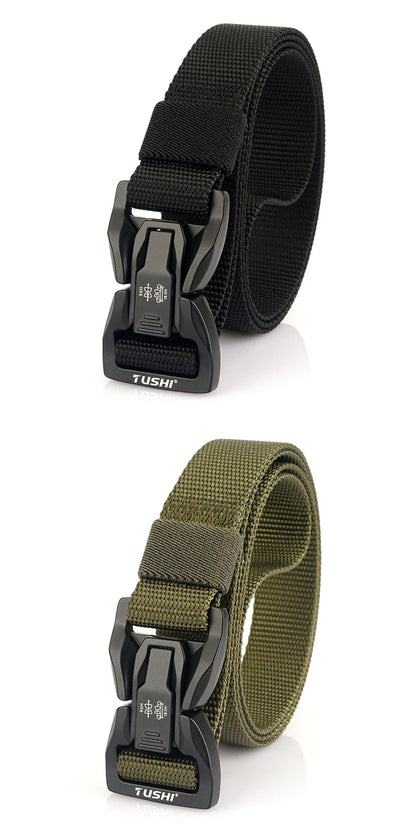 Herren-Taktischer Gürtel Aus Nylon Mit Metall-Schnellverschluss Für Alltag Und Outdoor Einsatz 2,5 Zentimeter Breite