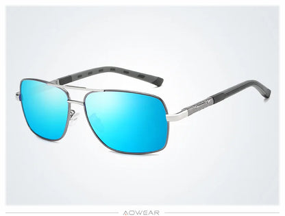 AOWEAR männer Polarisierte Verspiegelte Sonnenbrille für Männer Frauen Luxus Qualität Retro Rechteck UV400 Fahren Sonnenbrille gafas de sol