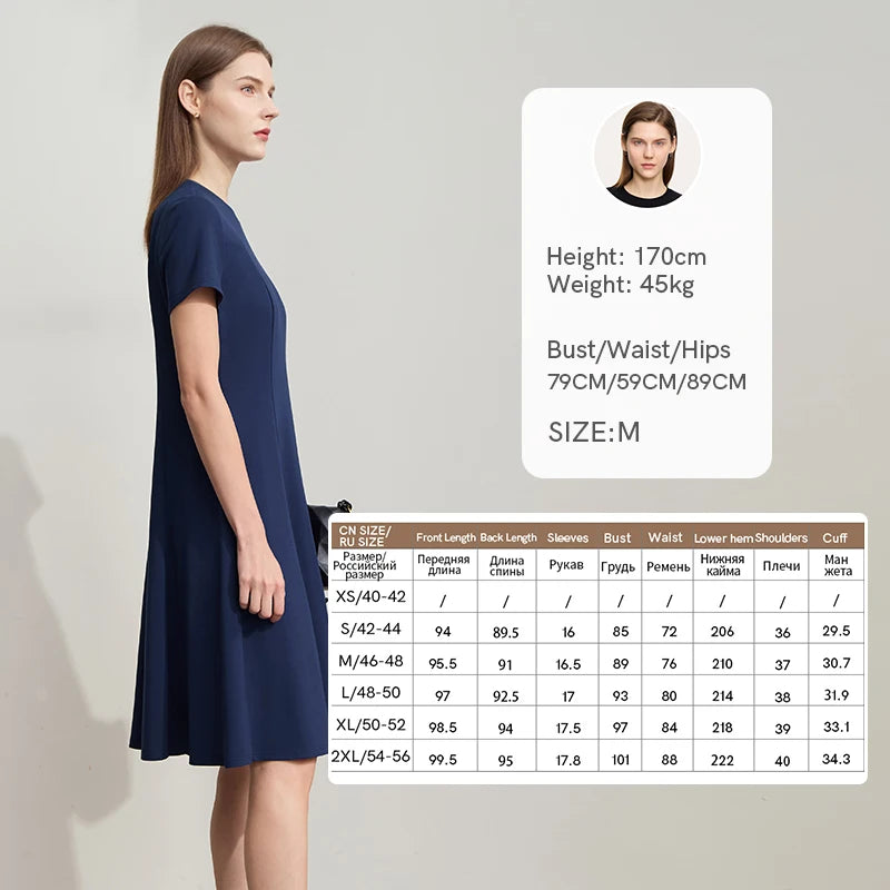 Elegantes Tailliertes Strickkleid Mit Stretch Für Damen