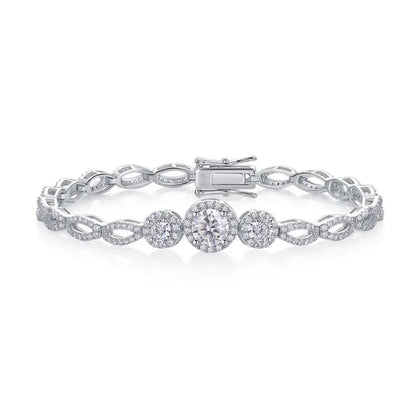 Damen-Armband mit großem Moissanit-Stein