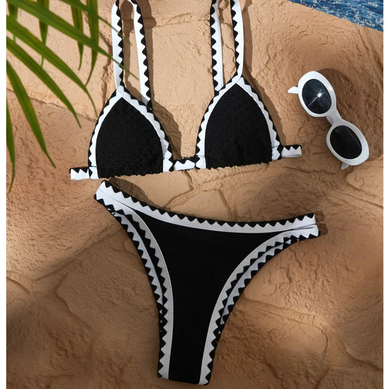 Sexy Bikini-Set in Pink mit Push-up-Effekt – Perfekt für Strand und Pool