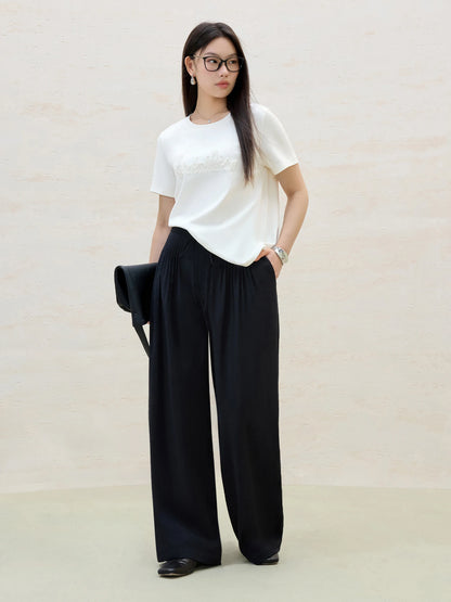 Elegantes Plus-Size Sommer-Shirt mit V-Ausschnitt und Doppellagen-Kragen für stilvolle Auftritte
