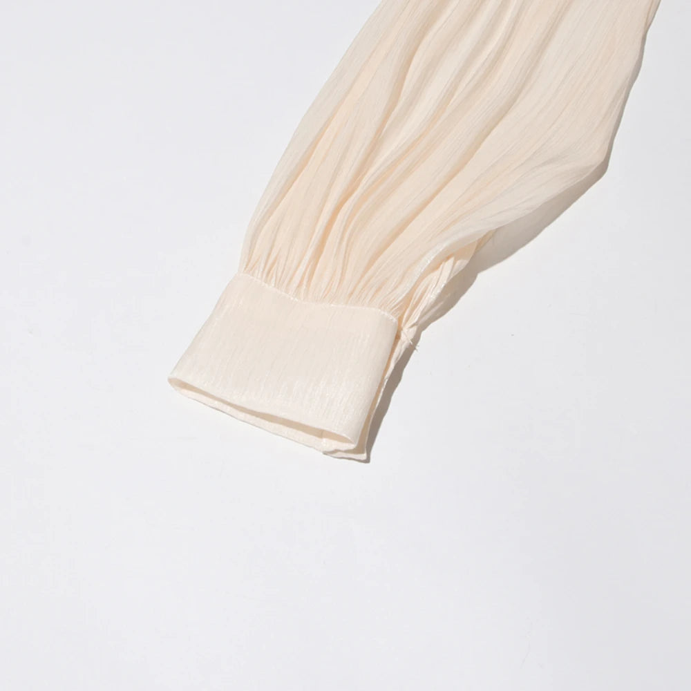Elegantes Damen-Tunikakleid mit Rundhalsausschnitt, langen Ärmeln und Patchwork-Design