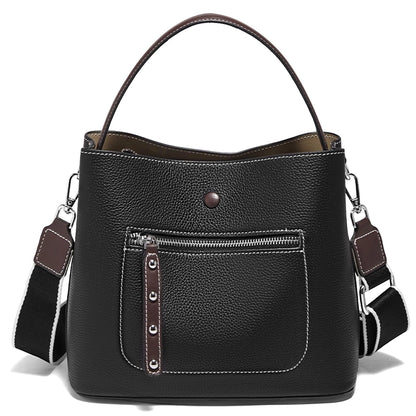 Damen-Handtasche aus echtem Leder Großes Fassungsvermögen Pflegeleichtes Design Alltagsbegleiter