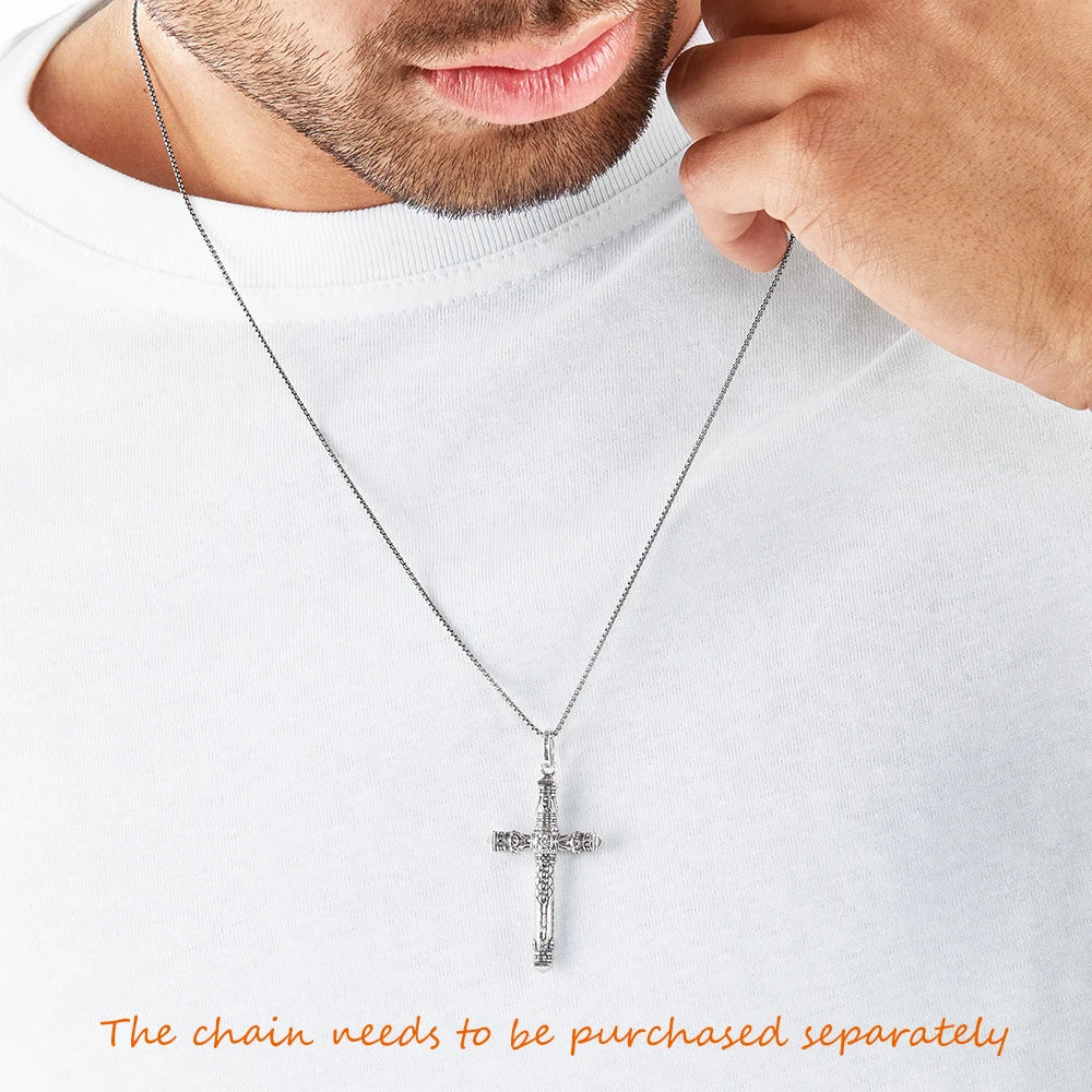 Damen-Charm-Anhänger Talisman-Kreuz außergewöhnlich handgefertigt aus Sterlingsilber