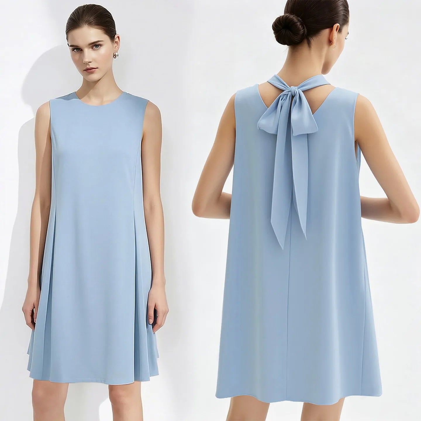 Elegantes A Linien Sommerkleid Für Damen Mit Bindeband