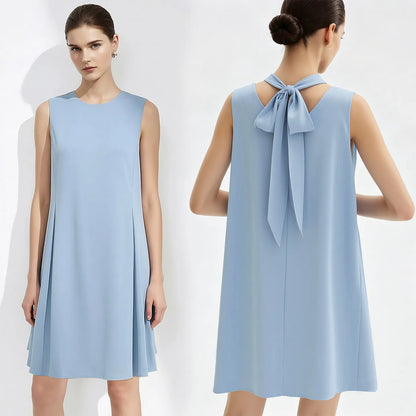 Elegantes A Linien Sommerkleid Für Damen Mit Bindeband
