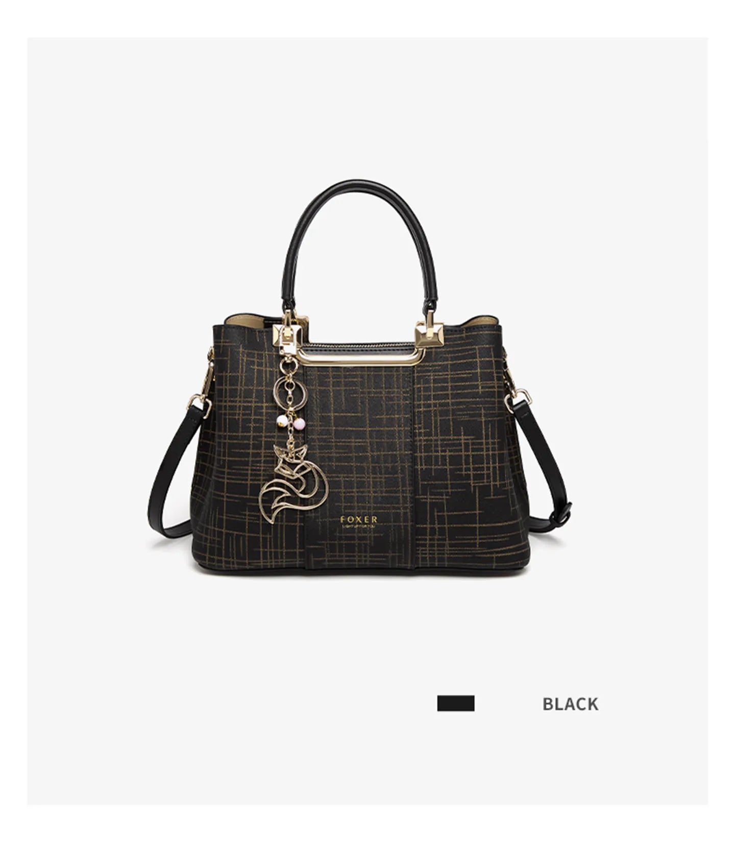 Damen Schultertasche aus Leder im Saffiano Luxusdesign Große Kapazität für Arbeit