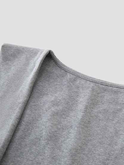 Vielseitiges Damen-T-Shirt mit V-Ausschnitt und langen Ärmeln – lässig und figurbetont für den Frühling